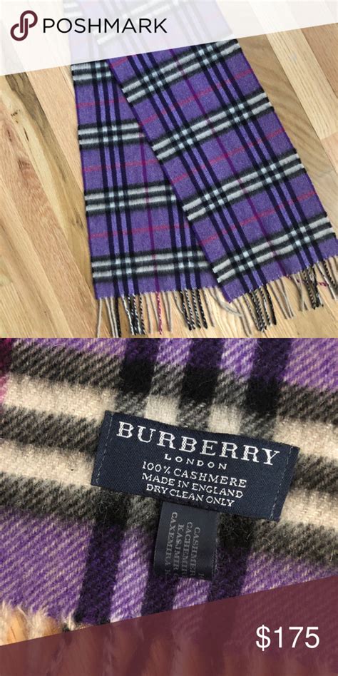 burberry scarf purple|Burberry purple plaid scarf.